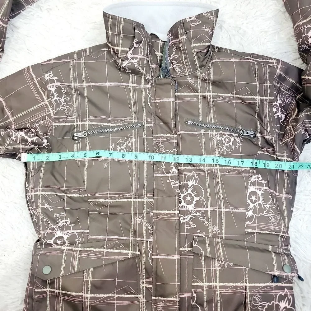 5x$25 Turbine performance Snowboard Girls Fully Insulated Floral hooded Jacket
